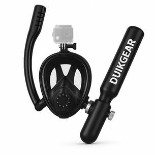 SCORKLER 0.5L Duikset – Full Face Masker & Mini Duikcilinder voor Snorkelen en Duiken