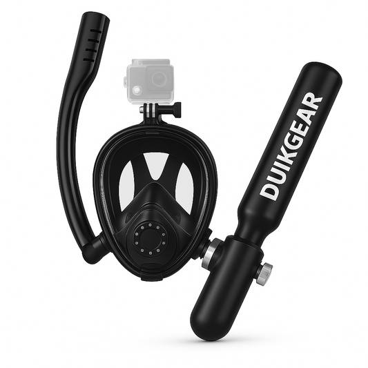 SCORKLER 0.5L Duikset – Full Face Masker & Mini Duikcilinder voor Snorkelen en Duiken