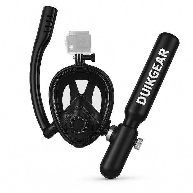 SCORKLER 0.5L Duikset – Full Face Masker & Mini Duikcilinder voor Snorkelen en Duiken