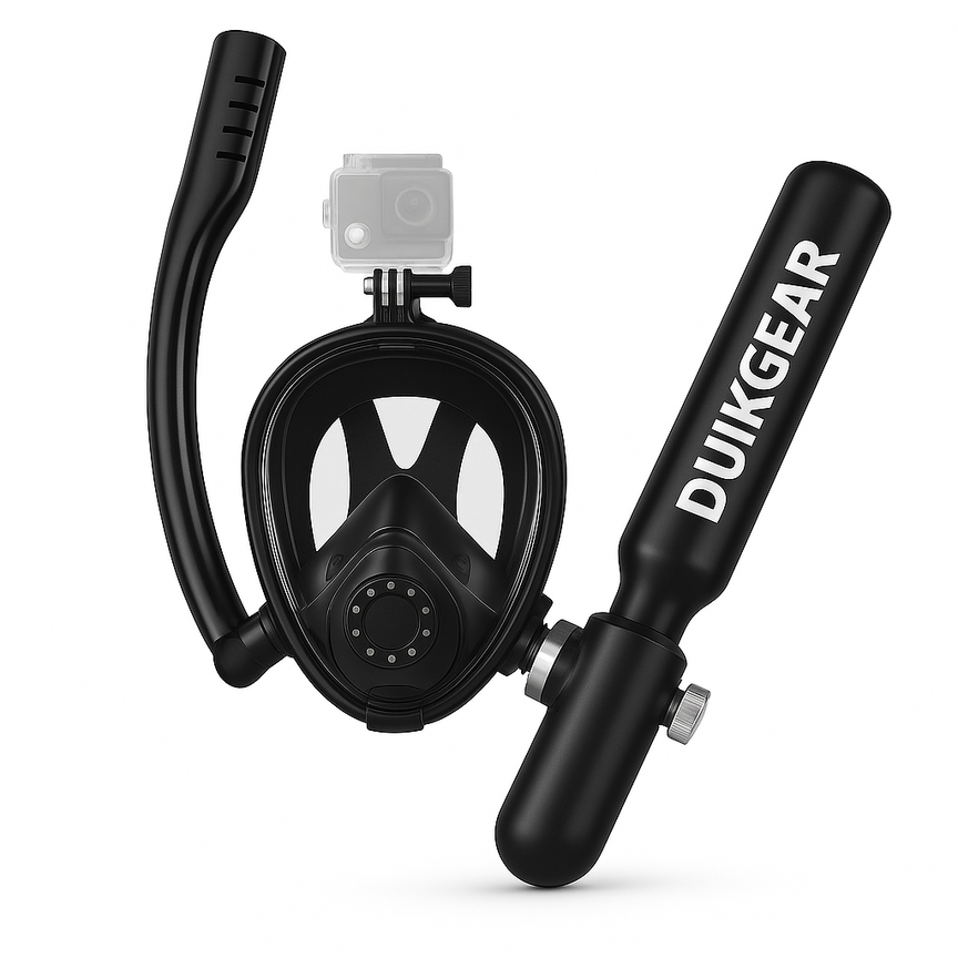 SCORKLER 0.5L Duikset – Full Face Masker & Mini Duikcilinder voor Snorkelen en Duiken