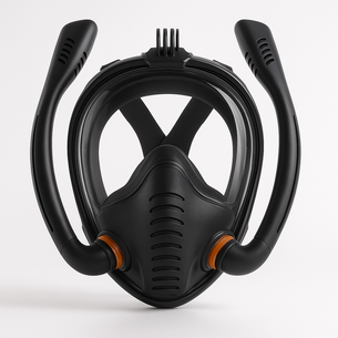 Volledig Droog Snorkelmasker Siliconen Dubbele Buis