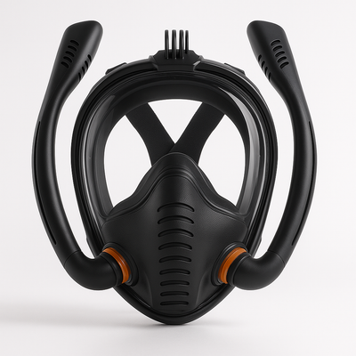 Volledig Droog Snorkelmasker Siliconen Dubbele Buis