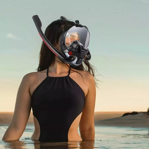 Volledig Droog Snorkelmasker Siliconen Dubbele Buis