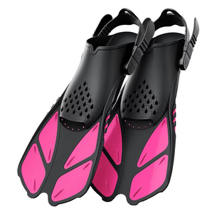 AquaFlex Pro Snorkelvinnen – Verstelbare Open Hiel Zwemvliezen voor Volwassenen | Reisformaat, Siliconen & TPR